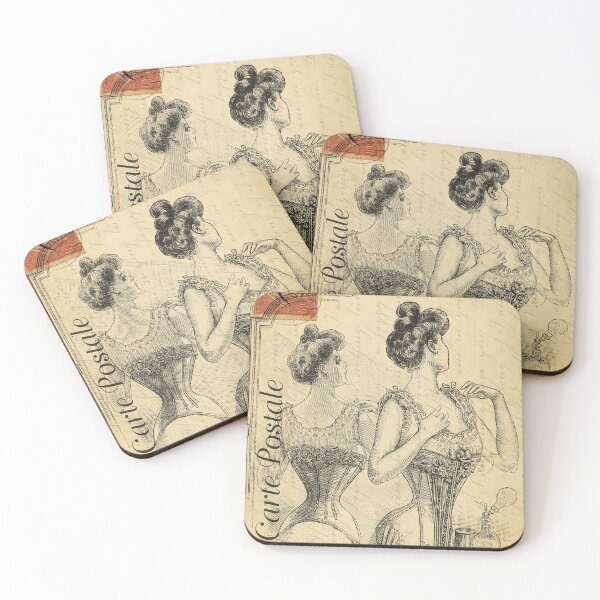 Item preview, Vintage postcard woman lingerie  designed and sold by Dutch-Design.