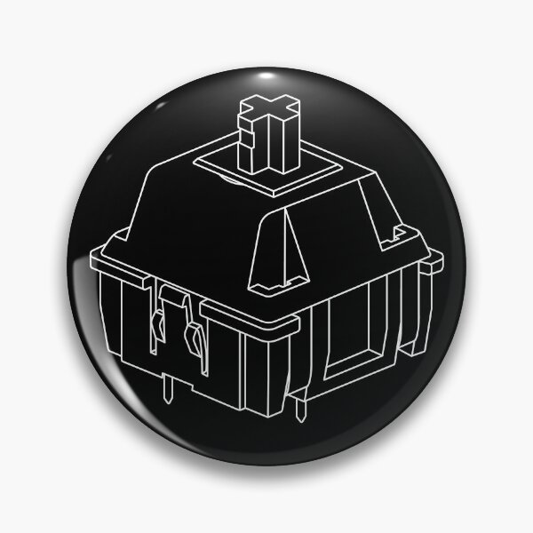 Item preview, Mechanical Keyboard Cherry MX Switch Technical Line Drawing White on Black designed and sold by Charredsky.
