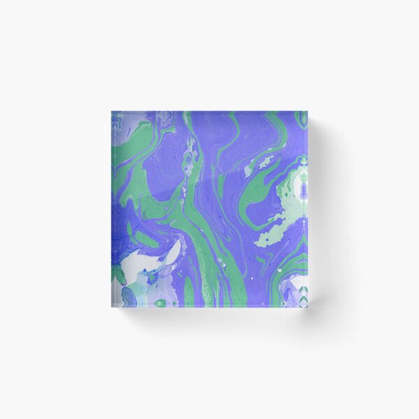 Item preview, Blue and green ink marble paper texture  designed and sold by earthtoaura.
