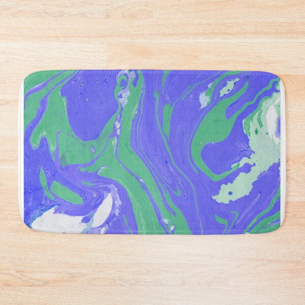 Item preview, Blue and green ink marble paper texture  designed and sold by earthtoaura.