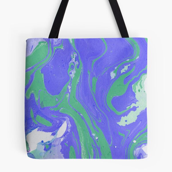 Item preview, Blue and green ink marble paper texture  designed and sold by earthtoaura.