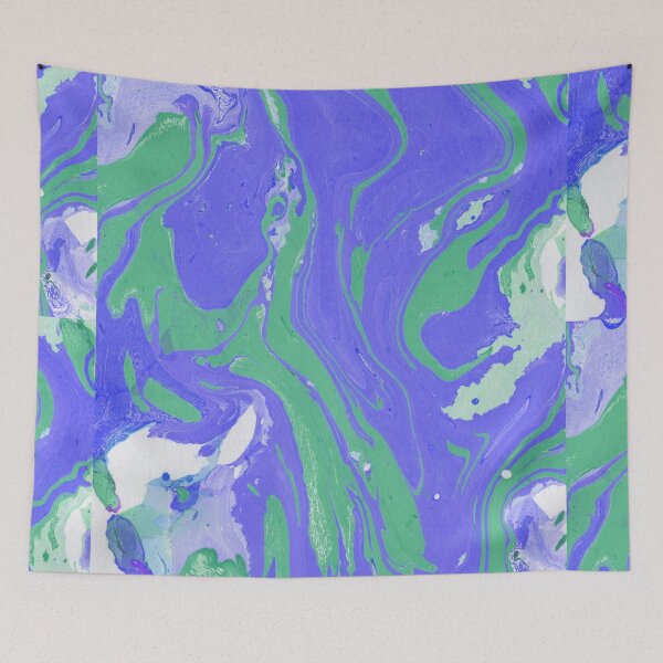 Item preview, Blue and green ink marble paper texture  designed and sold by earthtoaura.