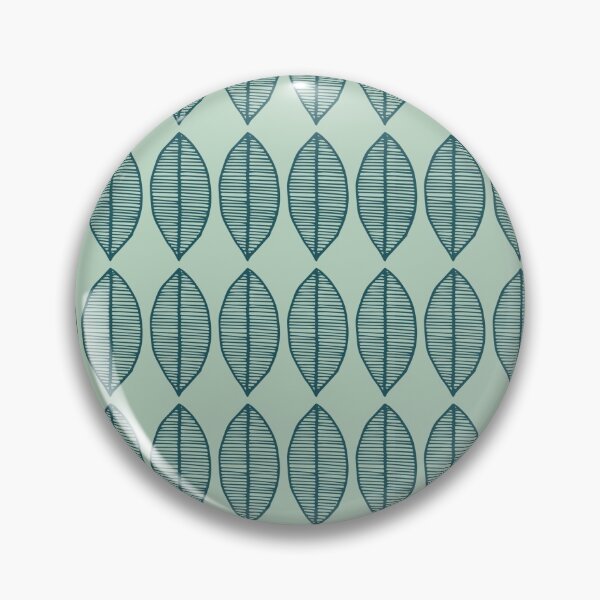 Item preview, Mint Scandi Leaf Pattern designed and sold by HintofNature.