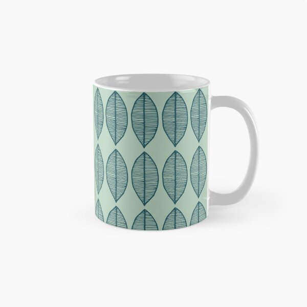 Item preview, Mint Scandi Leaf Pattern designed and sold by HintofNature.