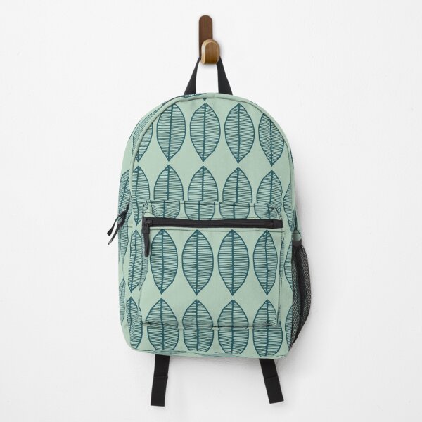 Item preview, Mint Scandi Leaf Pattern designed and sold by HintofNature.