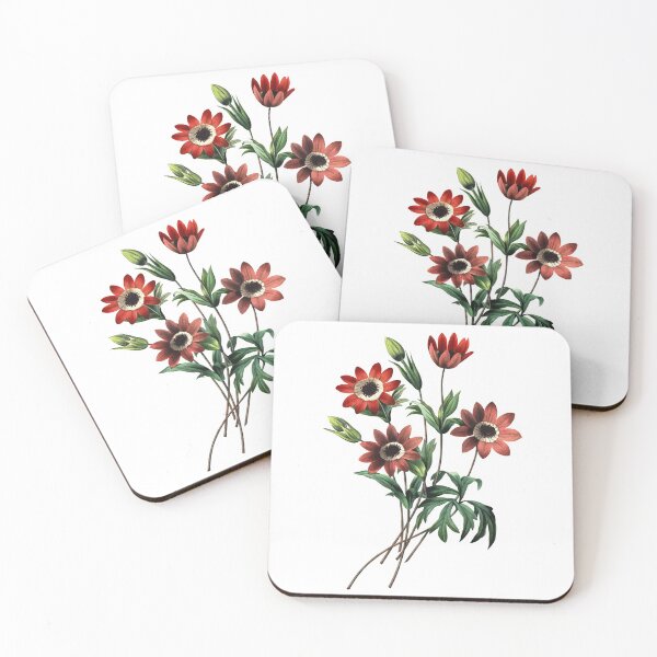 Item preview, Windflower Vibrant Flower Vintage Retro Art Botanical Illustration designed and sold by HumanlineImages.