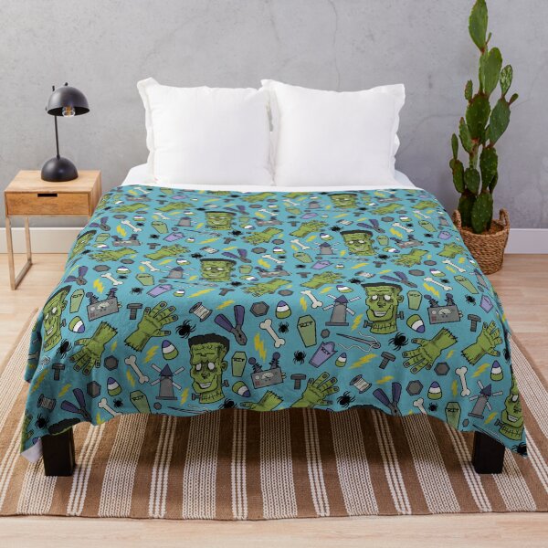 Item preview, FRANKENSTEIN MONSTER PATTERN BLUE designed and sold by Ruby Mendiola.