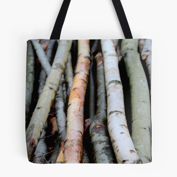 Item preview, Birch logs in a forest designed and sold by chihuahuashower.