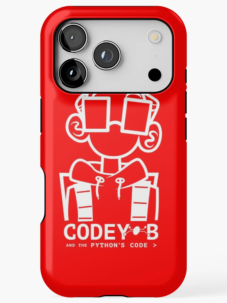 Thumbnail 1 von 4, iPhone-Hülle, Codey-B und der Python-Code - Codey-B! designt und verkauft von CodeyBWorld.