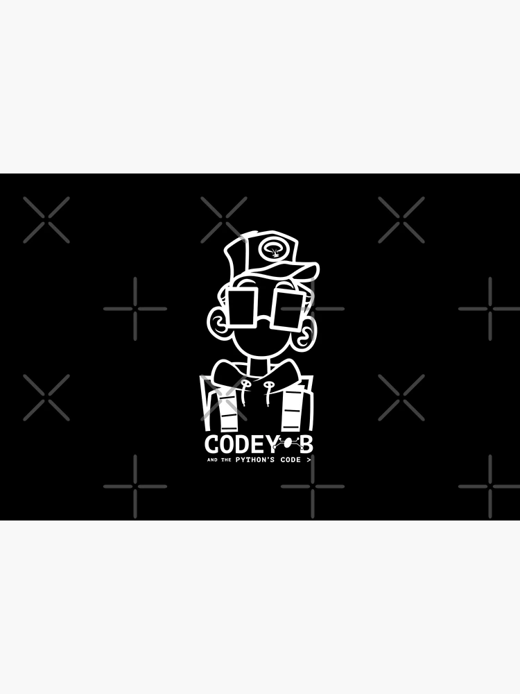 Aperçu 6 sur 6. Tapis de bain avec l'œuvre Codey-B et le code de Python - Codey-B! créée et vendue par CodeyBWorld.