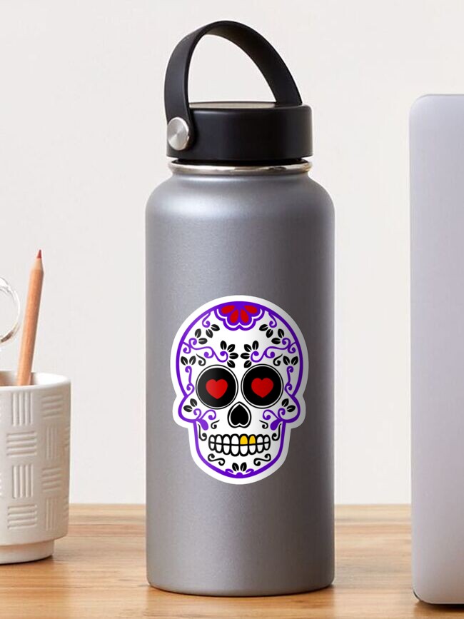 Thumbnail 1 of 3, Sticker, Sugar Skull designed and sold by EthosWear.