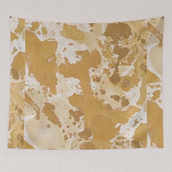 Item preview, Shades of yellow ink marble paper texture  designed and sold by earthtoaura.
