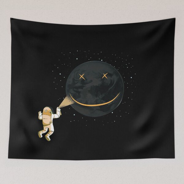 Item preview, An Astronaut Painting A Happy Face In Space designed and sold by artado.