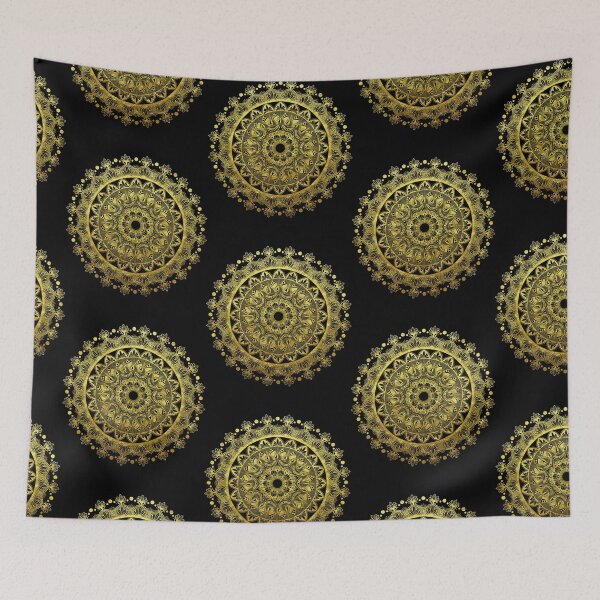 Item preview, Mandala Yoga Design in Gold Indian Spiritual designed and sold by LuminOrb.