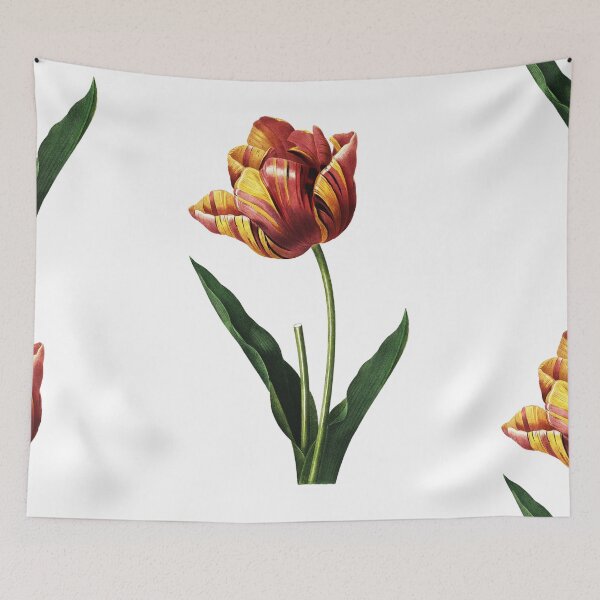 Item preview, Big Tulip Vibrant Flower Vintage Retro Art Botanical Illustration designed and sold by HumanlineImages.