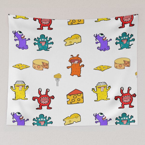 Item preview, Colorful Hungry Alien Sticker Pack, Fold In The Cheese, Cheese Aliens, Tiny Extraterrestrials designed and sold by Black11Flamingo.