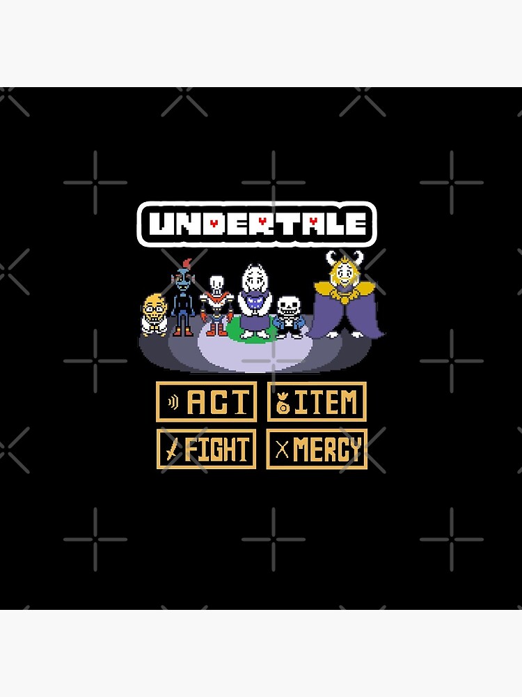 Act Item Fight Mercy Video Game Undertale Art Sticker for Sale by