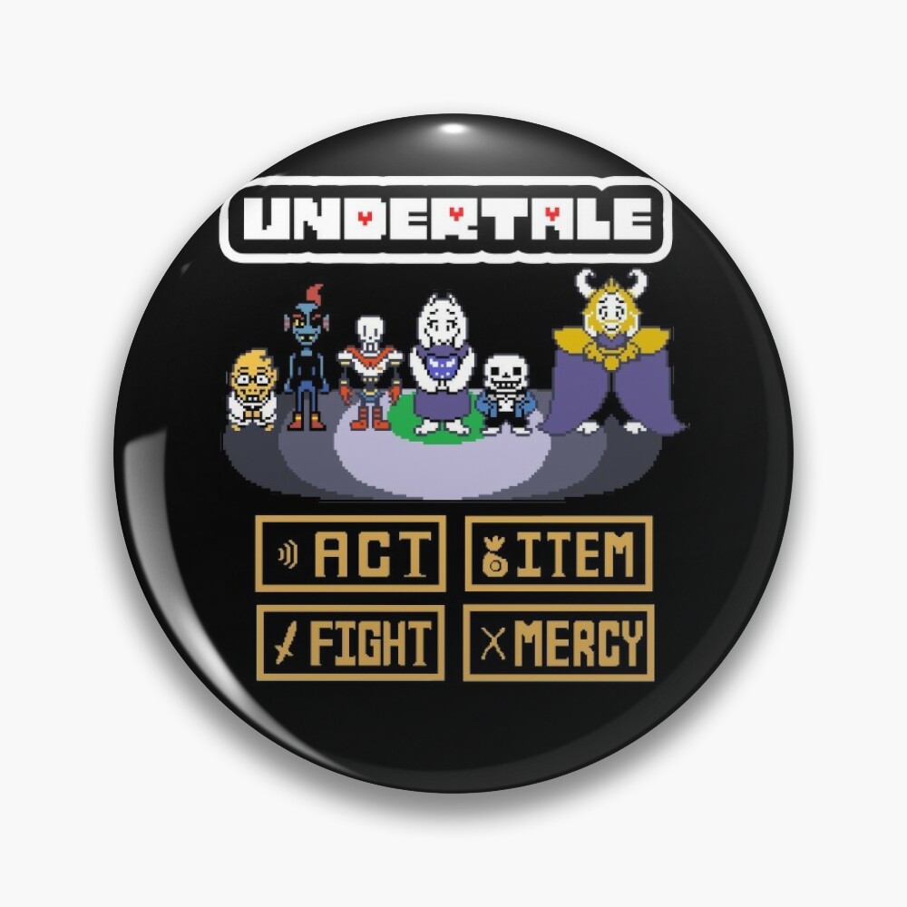 Act Item Fight Mercy Video Game Undertale Art Sticker for Sale by