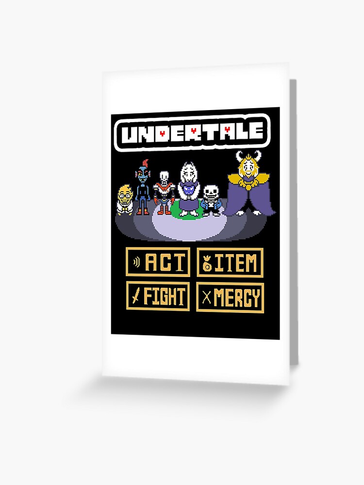 Act Item Fight Mercy Video Game Undertale Art Sticker for Sale by