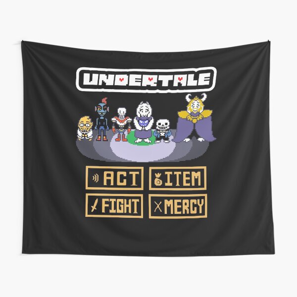 Act Item Fight Mercy Video Game Undertale Art Sticker for Sale by