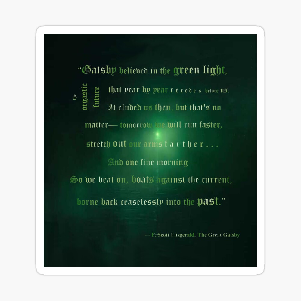 Gatsby Believed In The Green Light" Canvas Print By Fanfeels4Eva | Redbubble
