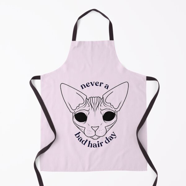Item preview, Never a bad hair day - Hairless Sphynx Cat With Demon Eyes - Funny Animal Quote - Line Drawing Wrinkly Kitty - Blush Pink - Gold Rose designed and sold by AnanasArt.