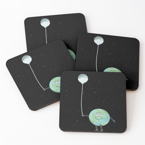 Item preview, Cute Earth Holding Moon Balloon designed and sold by artado.