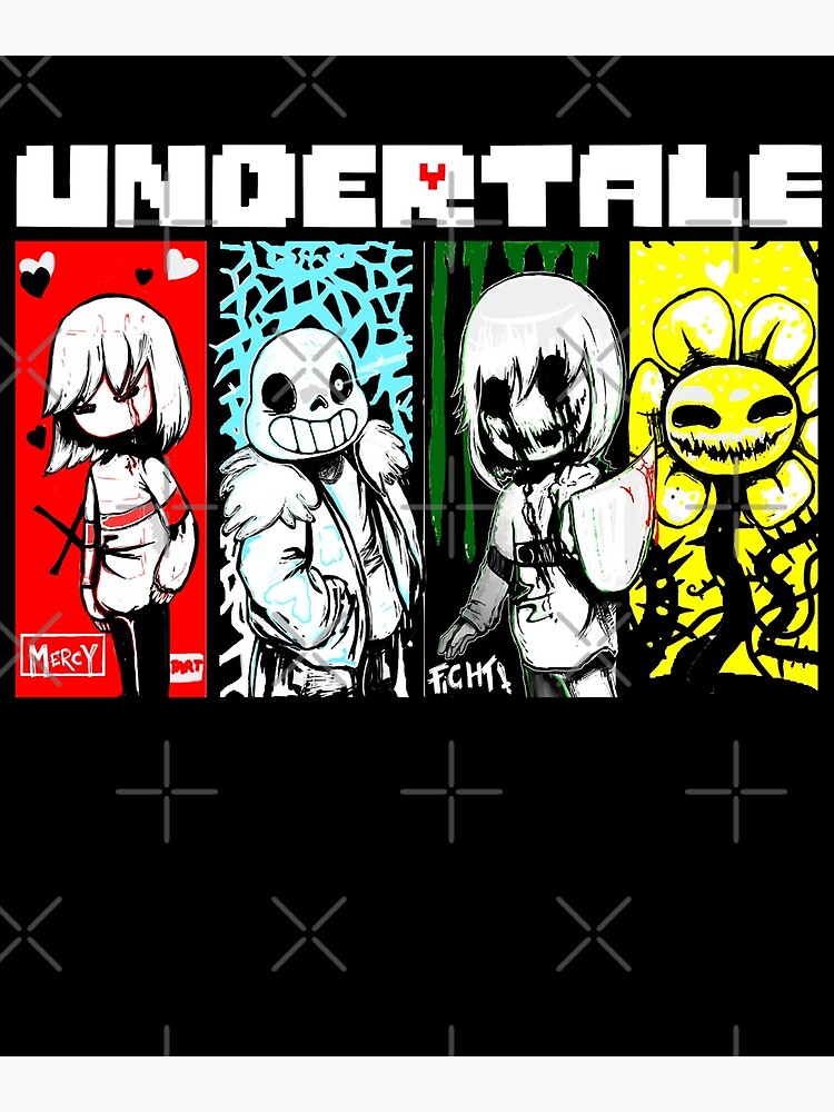 Act Item Fight Mercy Video Game Undertale Art Sticker for Sale by