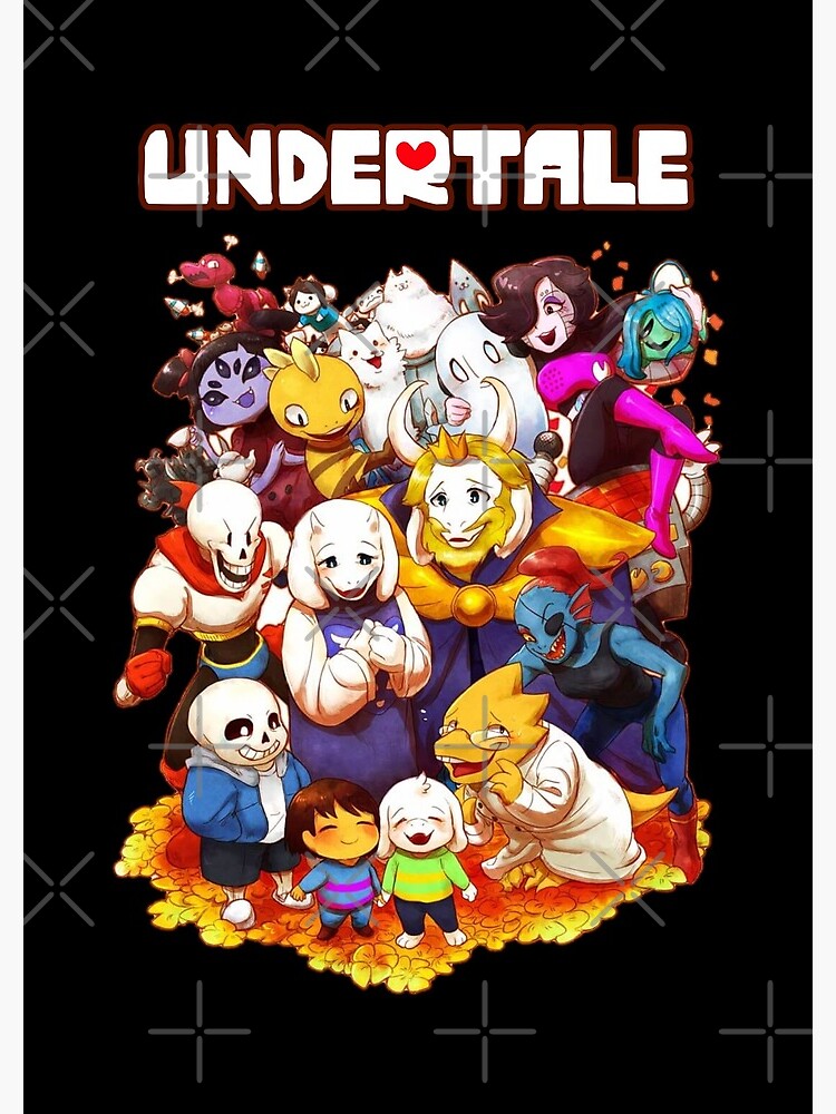 Undertale Video Game Main Characters Funny Design | Art Board Print