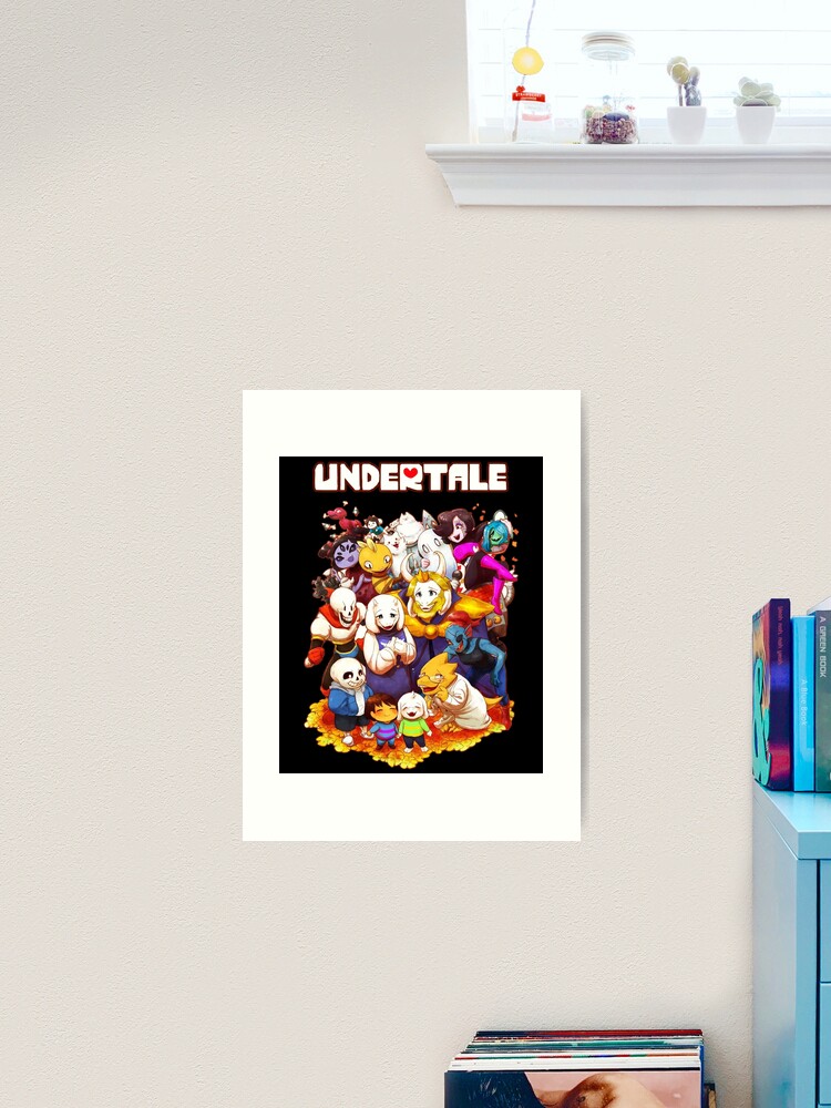 Undertale Video Game Main Characters Funny Design | Art Board Print