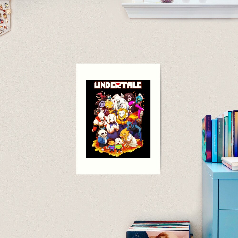 Undertale Video Game Main Characters Funny Design | Art Board Print