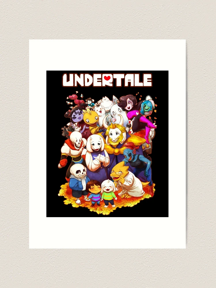 Undertale Video Game Main Characters Funny Design | Art Board Print