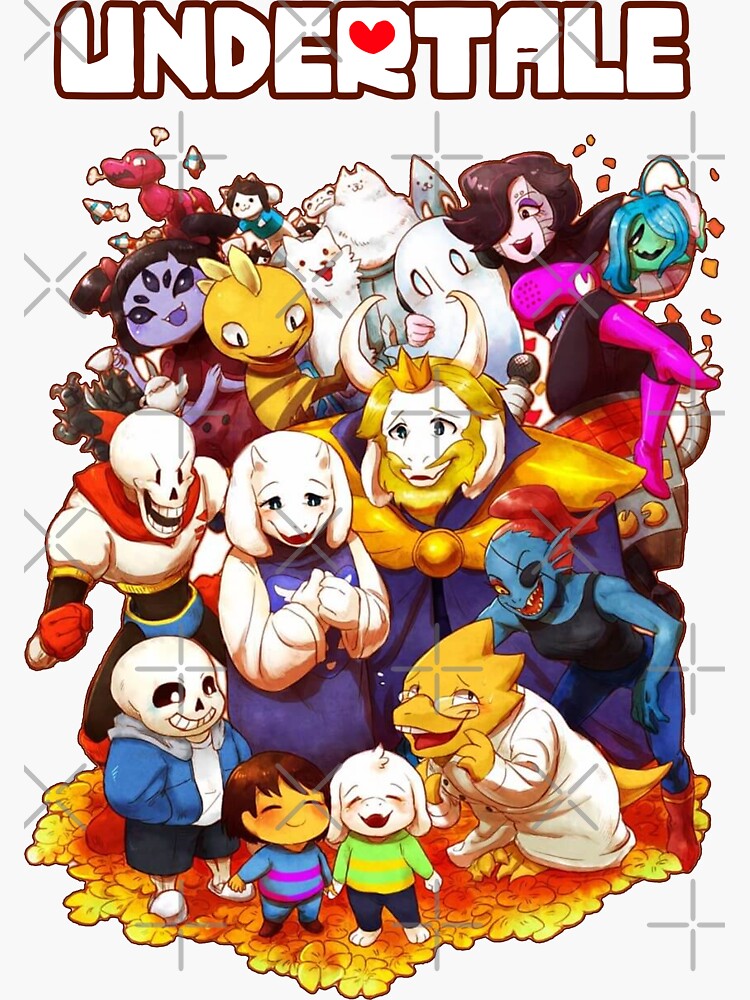 Undertale Video Game Main Characters Funny Design | Art Board Print