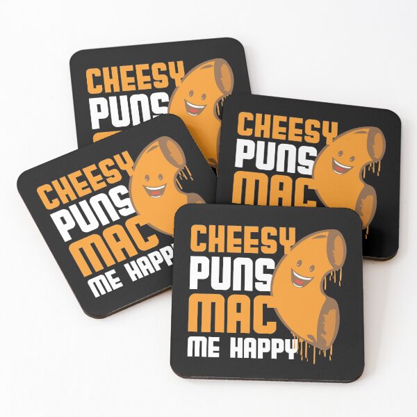 Item preview, Cheesy Puns Mac Me Happy designed and sold by Myshelter.