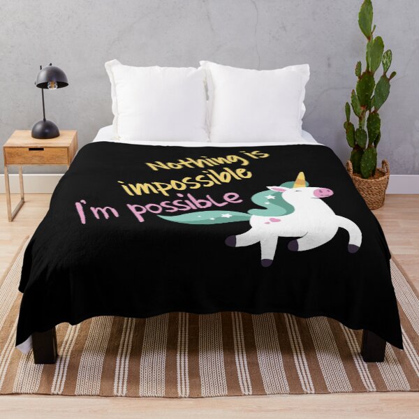 Item preview, Nothing is impossible cute unicorn sayings gift designed and sold by Stndor.