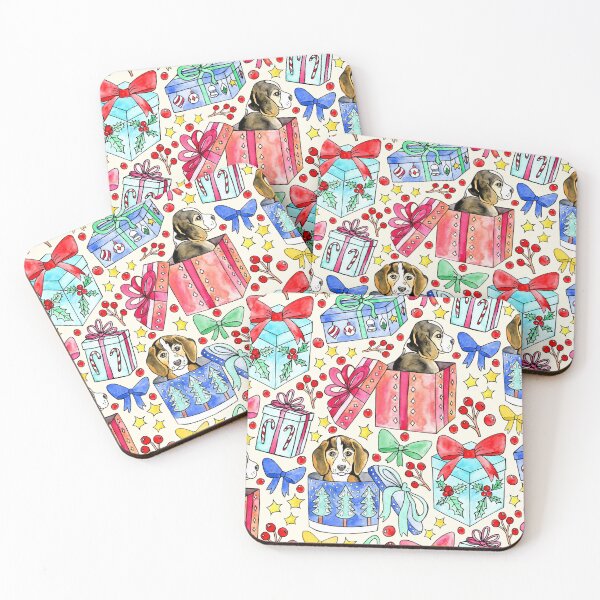 Item preview, Beagles, Boxes & Bows on Cream designed and sold by Tangerine-Tane.