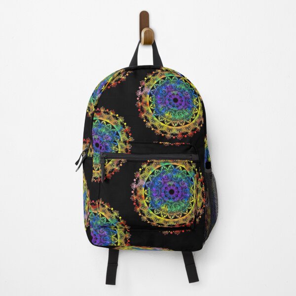 Item preview, Vibrant mandala spiritual with bright colors designed and sold by LuminOrb.