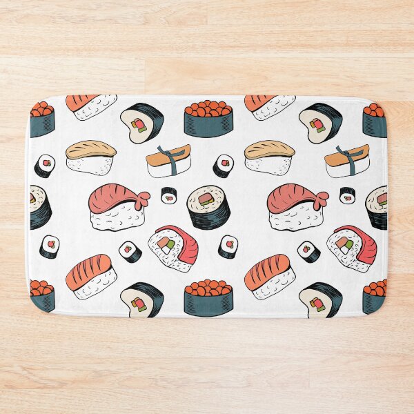 Item preview, Kawaii Cute Sushi Roll Nigiri Pattern designed and sold by Walk-It-Off.
