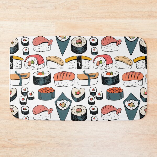 Item preview, Kawaii Cute Sushi Roll Nigiri Pattern designed and sold by Walk-It-Off.