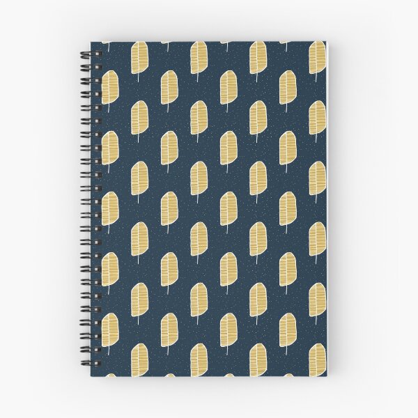 Item preview, Golden Leaf Dark Blue Scandi Pattern designed and sold by HintofNature.