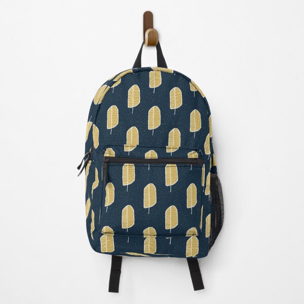 Item preview, Golden Leaf Dark Blue Scandi Pattern designed and sold by HintofNature.