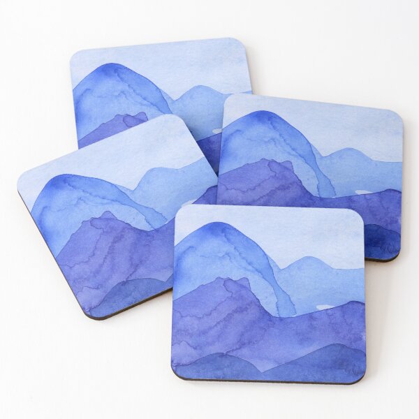 Item preview, Blueland I / Mountains in Blue / Watercolor Painting designed and sold by christianmerz.