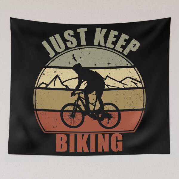 Item preview, Just Keep Biking - Retro Biker  designed and sold by Giacob.