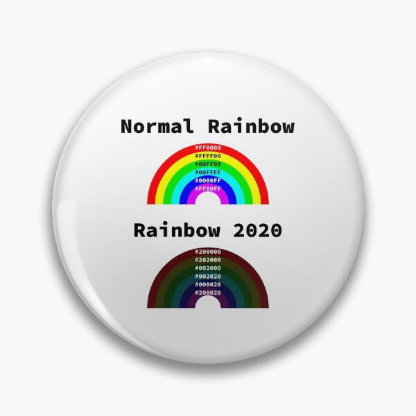 Item preview, Normal Rainbow vs Rainbow 2020, RGBA color model, RGB Hex, Software Development, Software Engineer, Computer Science, Programming Humor designed and sold by Max-Wear.