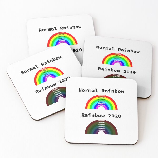 Item preview, Normal Rainbow vs Rainbow 2020, RGBA color model, RGB Hex, Software Development, Software Engineer, Computer Science, Programming Humor designed and sold by Max-Wear.