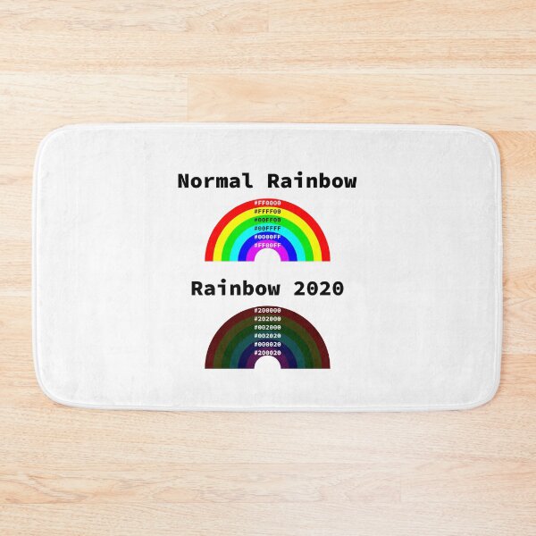 Item preview, Normal Rainbow vs Rainbow 2020, RGBA color model, RGB Hex, Software Development, Software Engineer, Computer Science, Programming Humor designed and sold by Max-Wear.