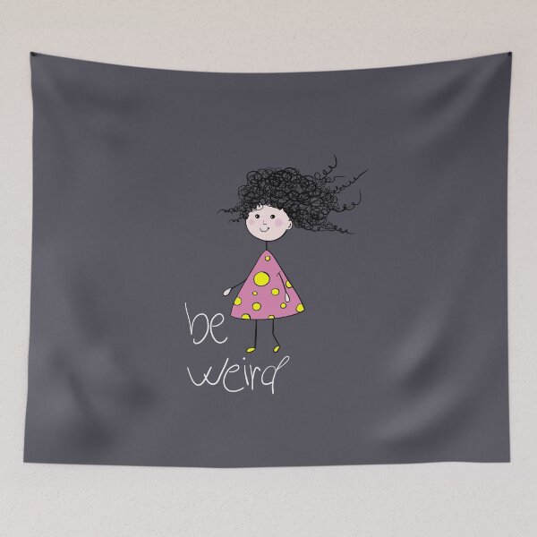 Item preview, Embrace Your Weird | Cute Curly Girl designed and sold by Cat N' Doodles.