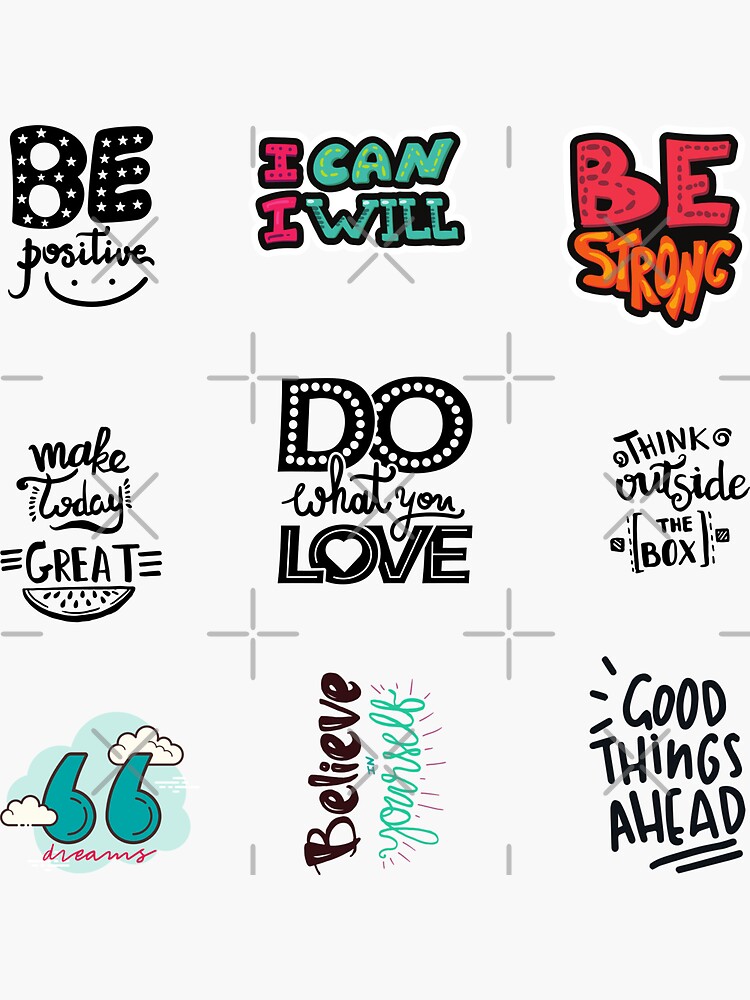 Inspiring Quotes Stickers- Motivational Stickers pack for Adults and Kids  Sticker for Sale by AmazingEcraft