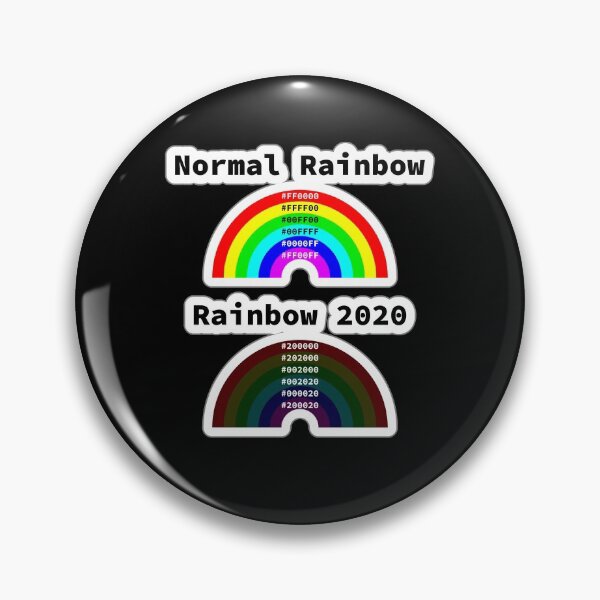 Item preview, Normal Rainbow vs Rainbow 2020, RGBA color model, RGB Hex, Software Development, Software Engineer, Computer Science, Programming Humor, Sticker designed and sold by Max-Wear.