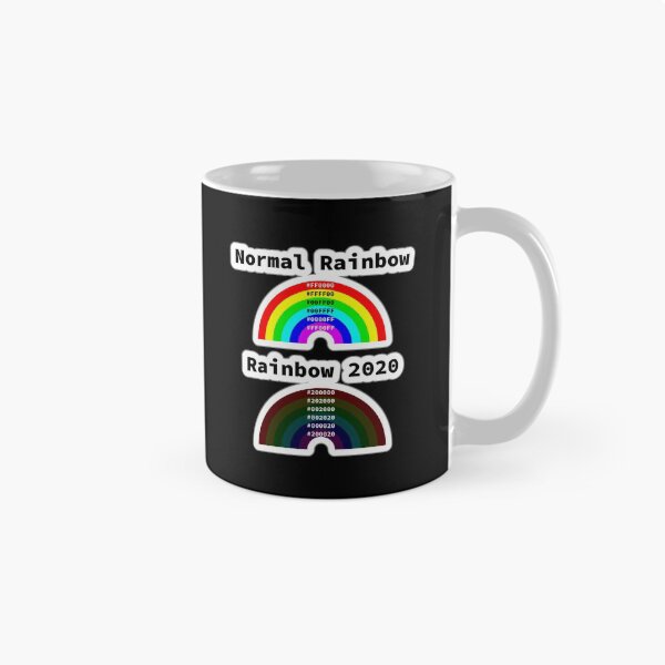 Artikelvorschau, Normaler Regenbogen gegen Regenbogen 2020, RGBA-Farbmodell, RGB-Hex, Softwareentwicklung, Software-Ingenieur, Informatik, Programmierhumor, Aufkleber entworfen und verkauft von Max-Wear.